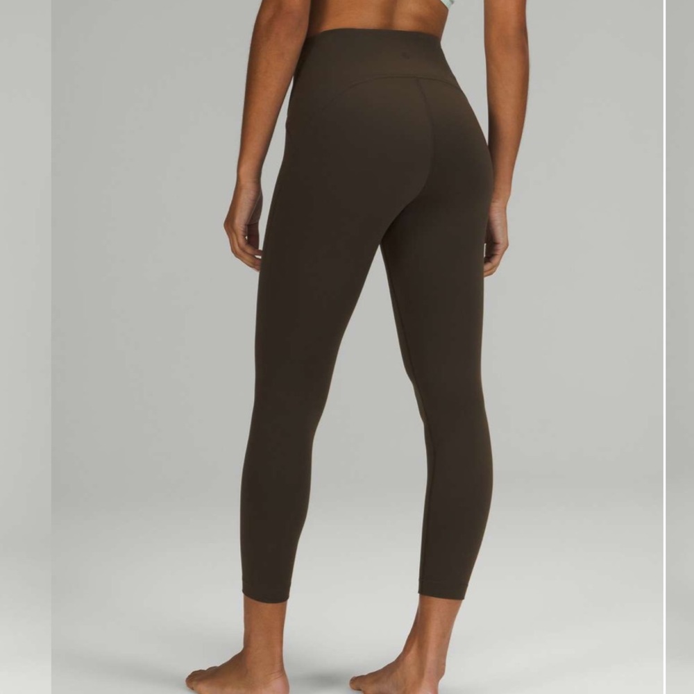 Lululemon Instill High-Rise Yoga Leggings 8 Dark Olive GUC 23”
